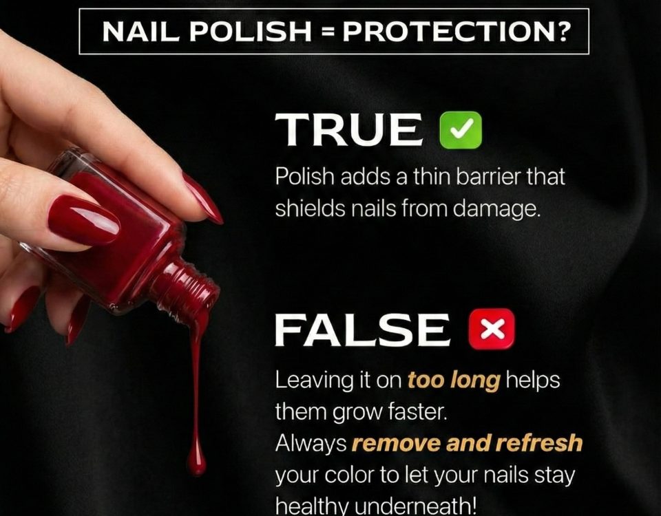 Colorful nail polish bottles arranged artistically.